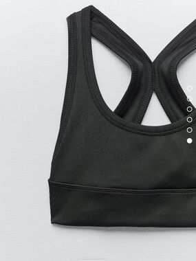 Zara Ribbed Black Crop Top - NWT